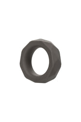 Cal Exotics - Alpha - Liquid Silicone Prolong Prismatic Cock Ring - Grey - Stag Shop