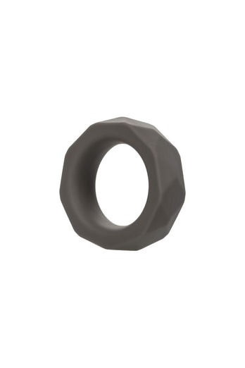 Cal Exotics - Alpha - Liquid Silicone Prolong Prismatic Cock Ring - Grey - Stag Shop