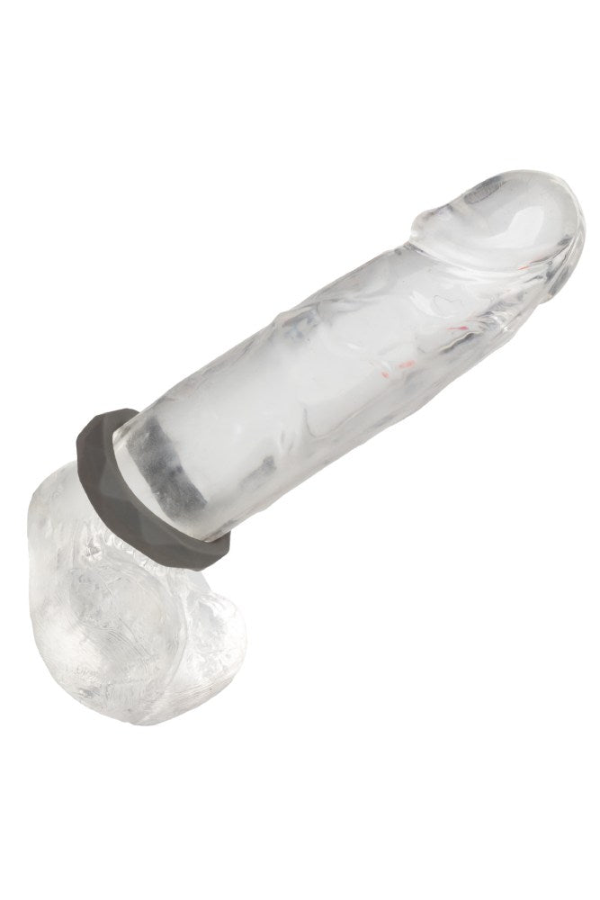 Cal Exotics - Alpha - Liquid Silicone Prolong Prismatic Cock Ring - Grey - Stag Shop