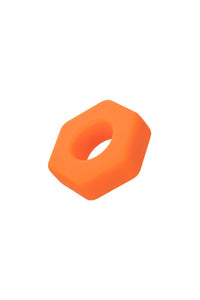 Thumbnail for Cal Exotics - Alpha - Liquid Silicone Prolong Sexagon Cock Ring - Orange - Stag Shop