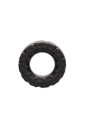 Cal Exotics - Alpha - Liquid Silicone Prolong Tread Cock Ring - Black - Stag Shop