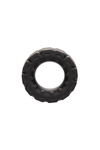 Thumbnail for Cal Exotics - Alpha - Liquid Silicone Prolong Tread Cock Ring - Black - Stag Shop