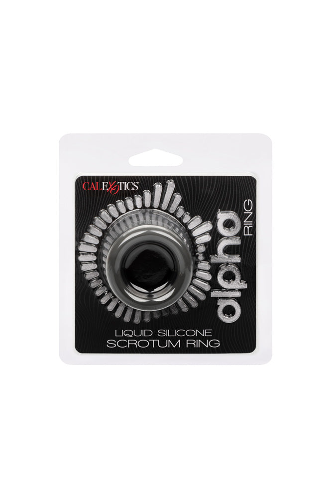 Cal Exotics - Alpha - Liquid Silicone Scrotum Ring - Grey - Stag Shop