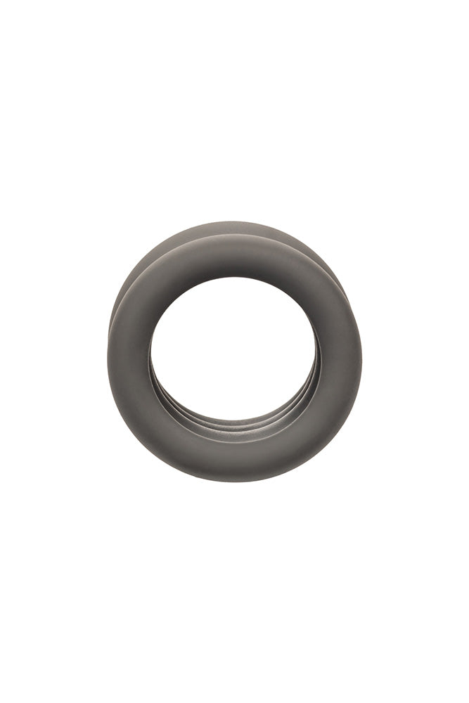 Cal Exotics - Alpha - Liquid Silicone Scrotum Ring - Grey - Stag Shop