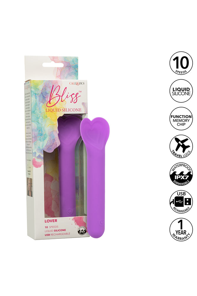 Cal Exotics - Bliss - Liquid Silicone Lover Vibrator - Purple - Stag Shop