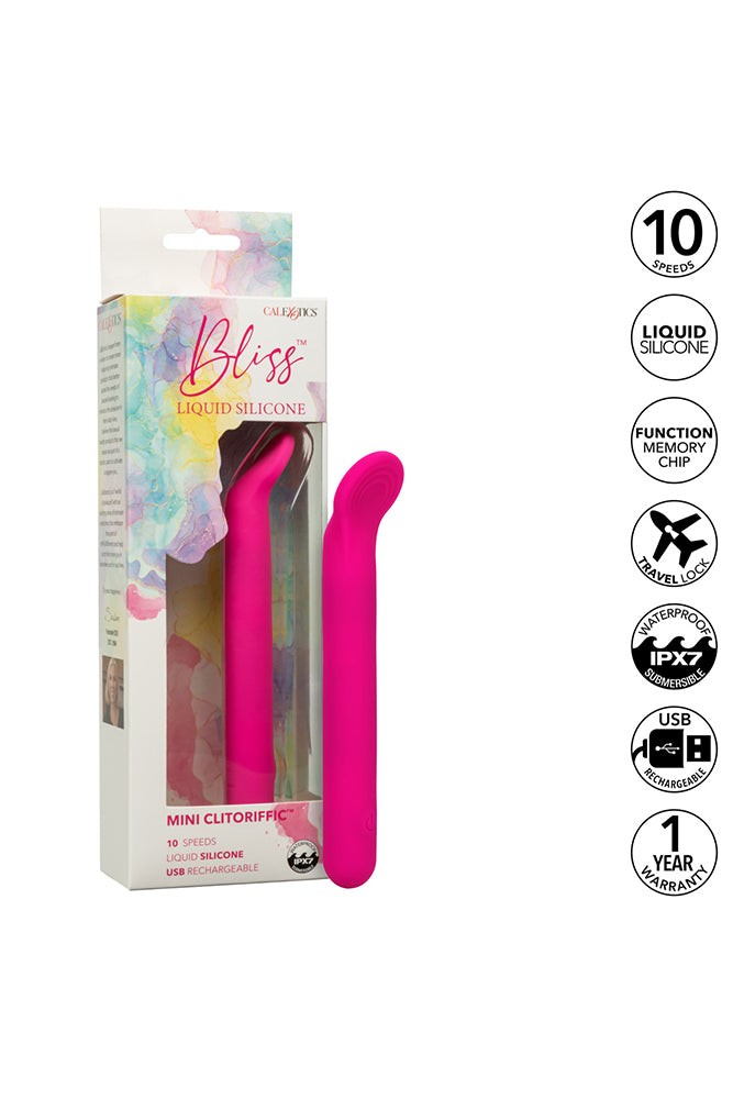 Cal Exotics - Bliss - Liquid Silicone Mini Clitoriffic Vibrator - Pink - Stag Shop