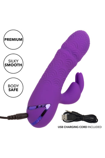 Cal Exotics - California Dreaming - Manhattan Beach Marvel Thrusting Rabbit Vibrator - Purple - Stag Shop