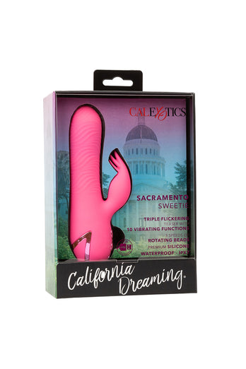 Cal Exotics - California Dreaming - Sacramento Sweetie Rabbit Vibrator - Pink - Stag Shop