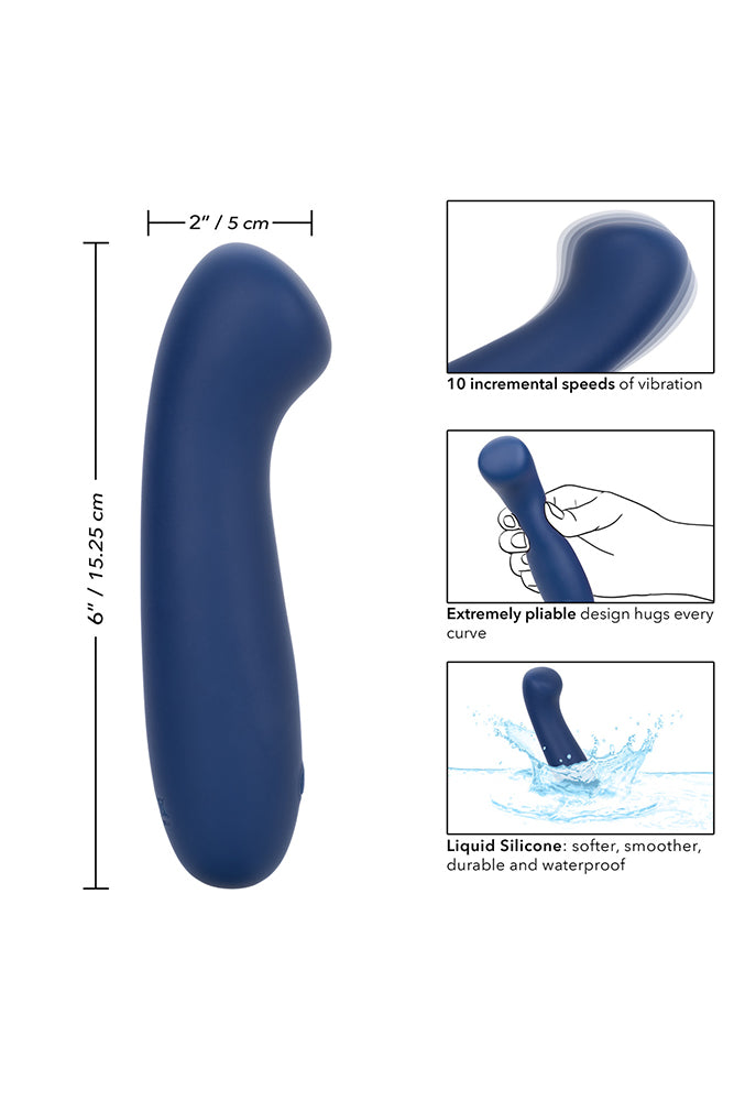 Cal Exotics - Cashmere - Satin G Vibrator - Blue - Stag Shop
