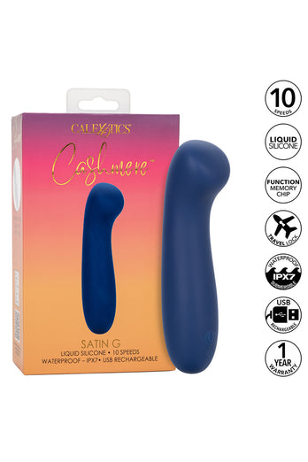 Cal Exotics - Cashmere - Satin G Vibrator - Blue - Stag Shop