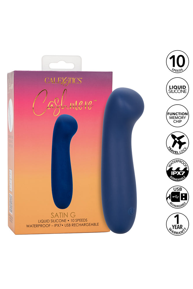 Cal Exotics - Cashmere - Satin G Vibrator - Blue - Stag Shop