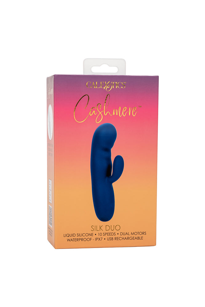 Cal Exotics - Cashmere - Silk Duo Vibrator - Blue | Stag Shop Cal Exotics - Cashmere - Silk Duo Vibrator - Blue | Stag Shop