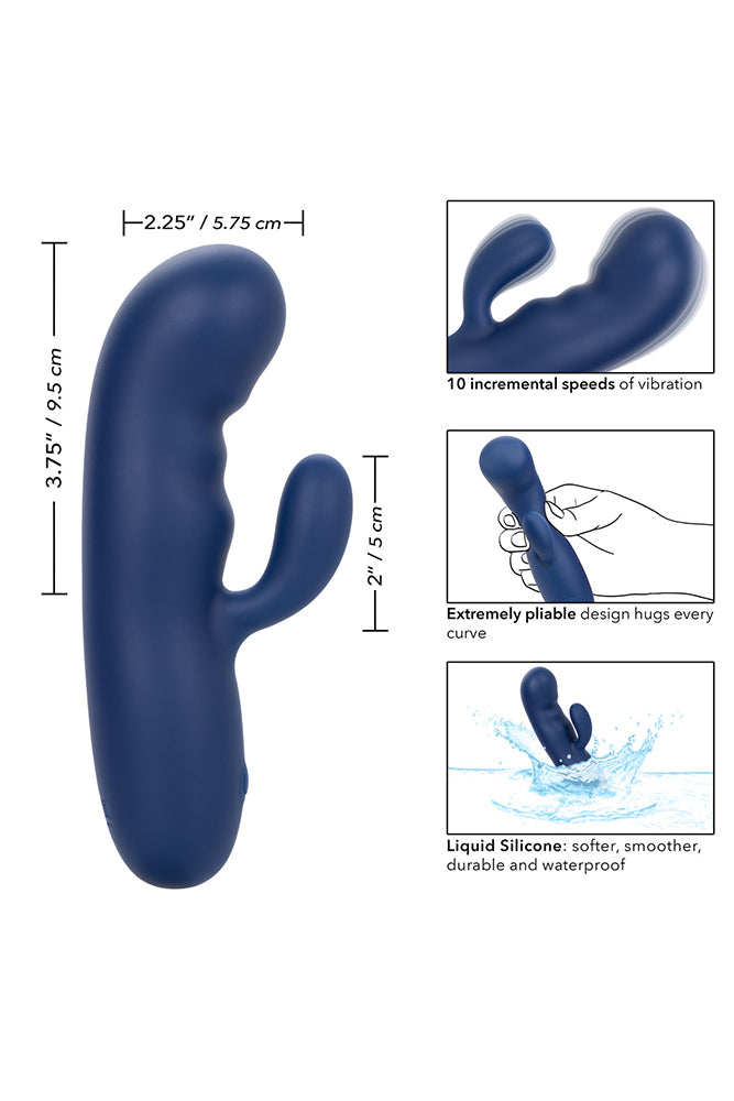 Cal Exotics - Cashmere - Silk Duo Vibrator - Blue - Stag Shop