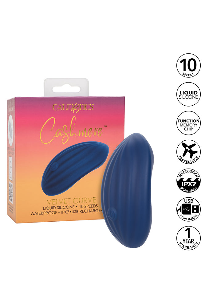 Cal Exotics - Cashmere - Velvet Curve Vibrator - Blue - Stag Shop