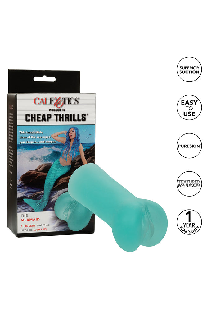 Cal Exotics - Cheap Thrills - The Mermaid Stroker - Blue - Stag Shop