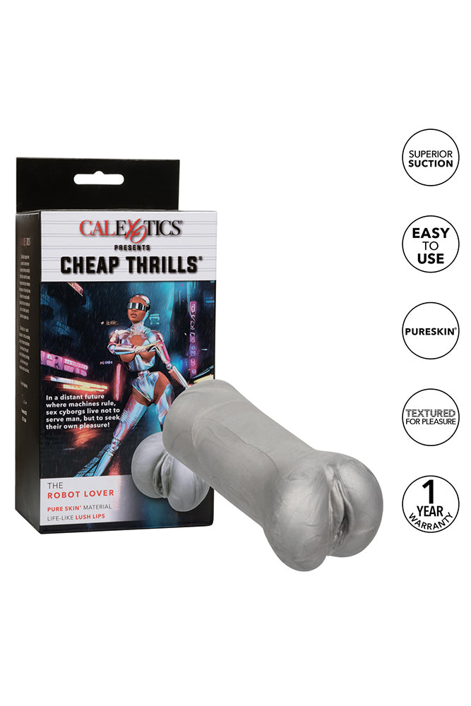 Cal Exotics - Cheap Thrills - The Robot Lover Stroker - Silver - Stag Shop