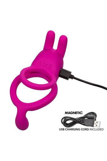 Cal Exotics - Closer - Touch Rechargeable Rabbit Cock Ring With Taint Tickler - Stag Shop