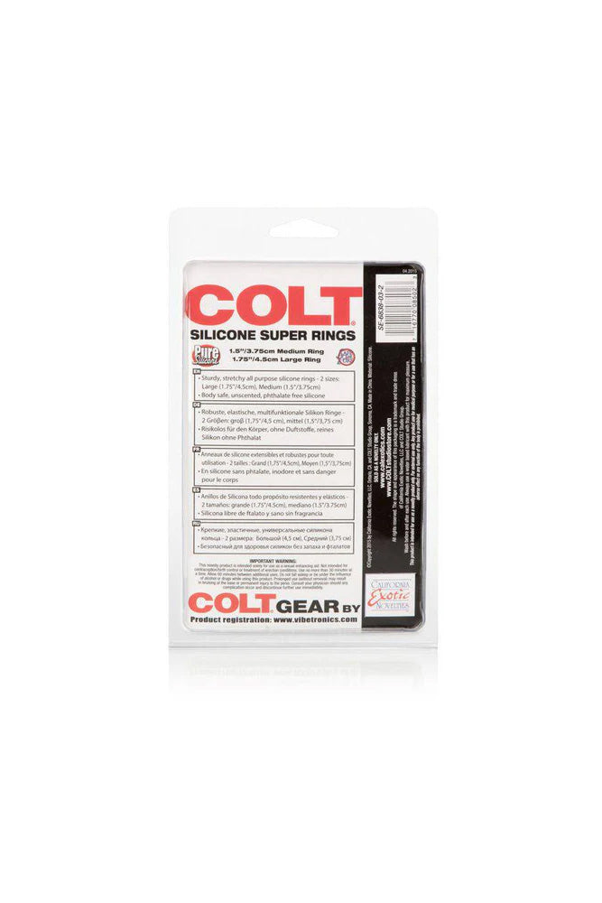 Cal Exotics - Colt - Silicone Super Rings - Black - Stag Shop