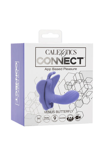 Cal Exotics - Connect - Venus Butterfly Wearable Vibrator With App Control - Blue - Stag Shop