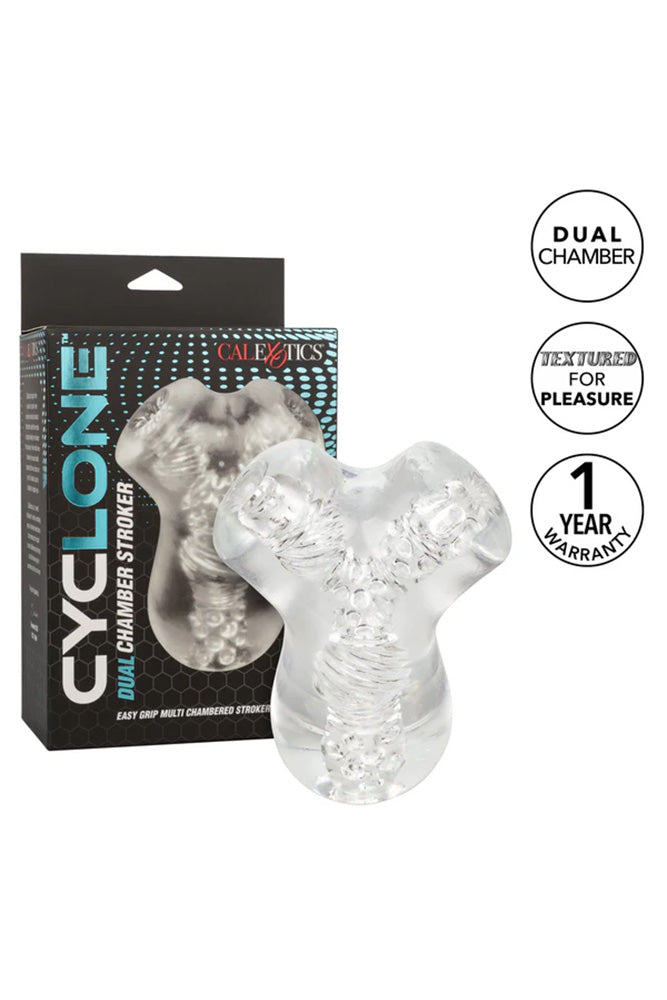 Cal Exotics - Cyclone Dual Chamber Stroker - Clear - Stag Shop