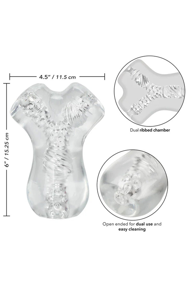 Cal Exotics - Cyclone Dual Chamber Stroker - Clear - Stag Shop