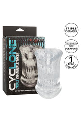 Cal Exotics - Cyclone Triple Chamber Stroker - Clear - Stag Shop