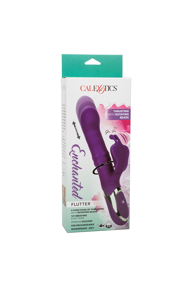 Cal Exotics - Enchanted Flutter Thrusting Dual Vibrator With Rotating Beads - Stag Shop