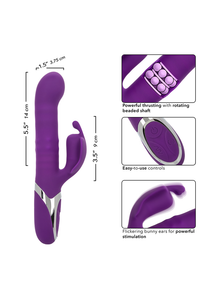 Thumbnail for Cal Exotics - Enchanted Flutter Thrusting Dual Vibrator With Rotating Beads - Stag Shop