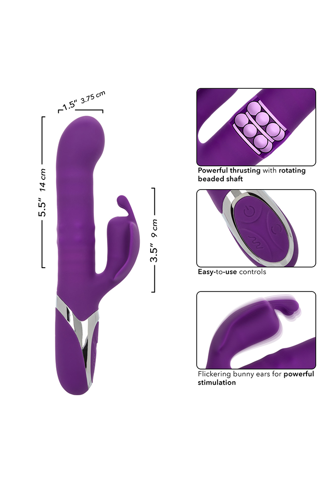 Cal Exotics - Enchanted Flutter Thrusting Dual Vibrator With Rotating Beads - Stag Shop
