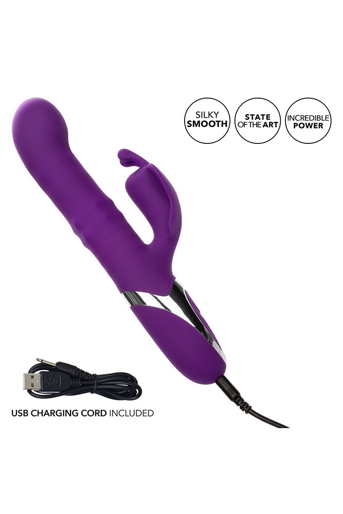 Cal Exotics - Enchanted Flutter Thrusting Dual Vibrator With Rotating Beads - Stag Shop