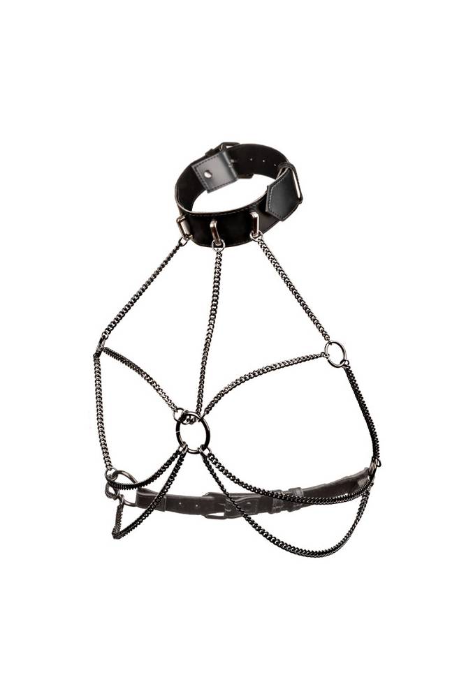 Cal Exotics - Euphoria Collection - Multi Chain Collar Harness - Black - Stag Shop