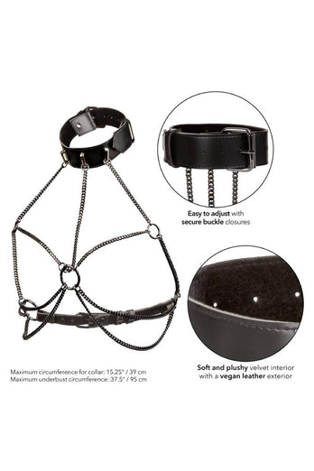 Cal Exotics - Euphoria Collection - Multi Chain Collar Harness - Black - Stag Shop