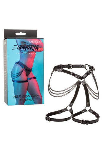 Cal Exotics - Euphoria Collection - Multi Chain Thigh Harness - Black - Stag Shop
