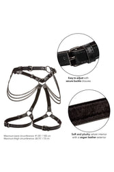 Cal Exotics - Euphoria Collection - Multi Chain Thigh Harness - Plus Size - Black - Stag Shop