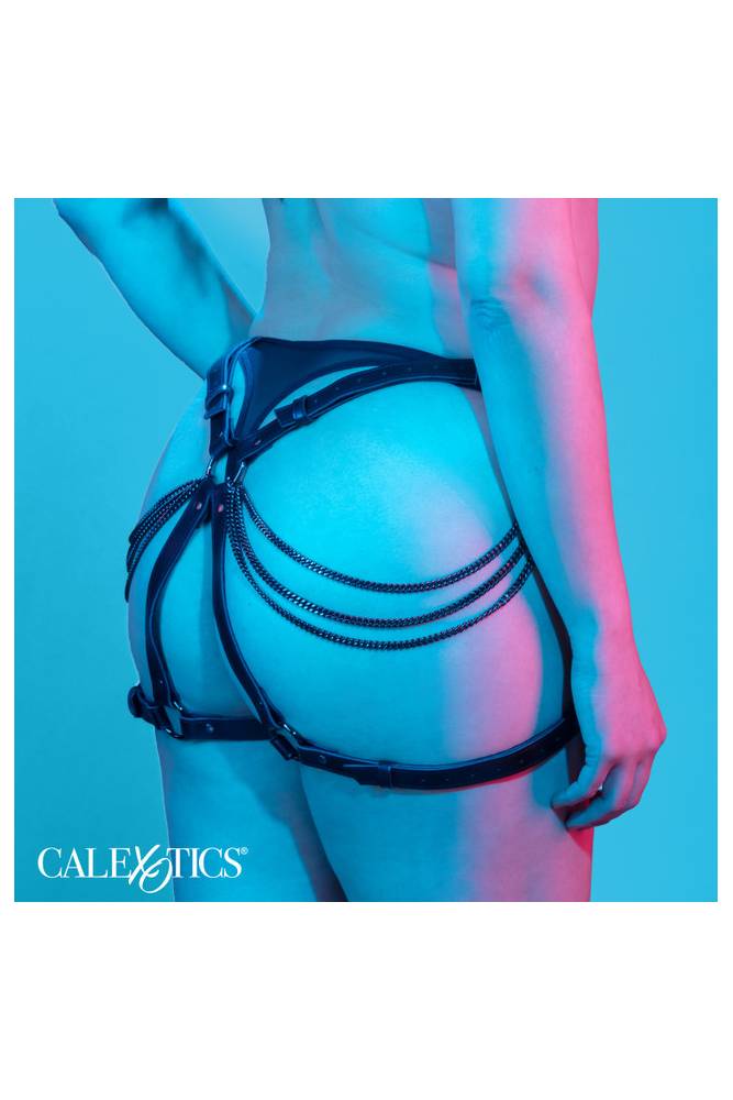Cal Exotics - Euphoria Collection - Multi Chain Thigh Harness - Plus Size - Black - Stag Shop