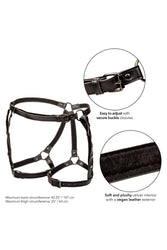 Cal Exotics - Euphoria Collection - Riding Thigh Harness - Plus Size - Black - Stag Shop