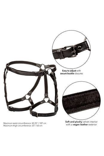 Cal Exotics - Euphoria Collection - Riding Thigh Harness - Plus Size - Black - Stag Shop
