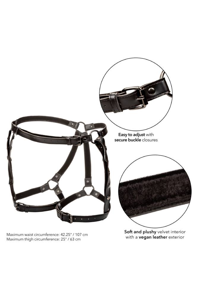 Cal Exotics - Euphoria Collection - Riding Thigh Harness - Plus Size - Black - Stag Shop