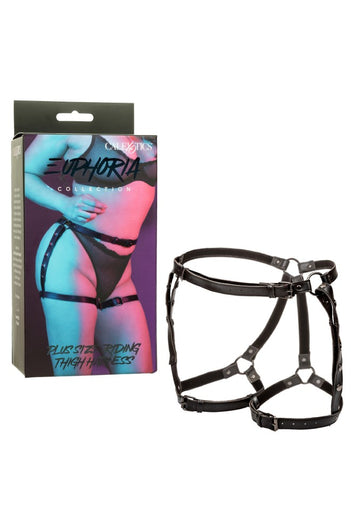 Cal Exotics - Euphoria Collection - Riding Thigh Harness - Plus Size - Black - Stag Shop