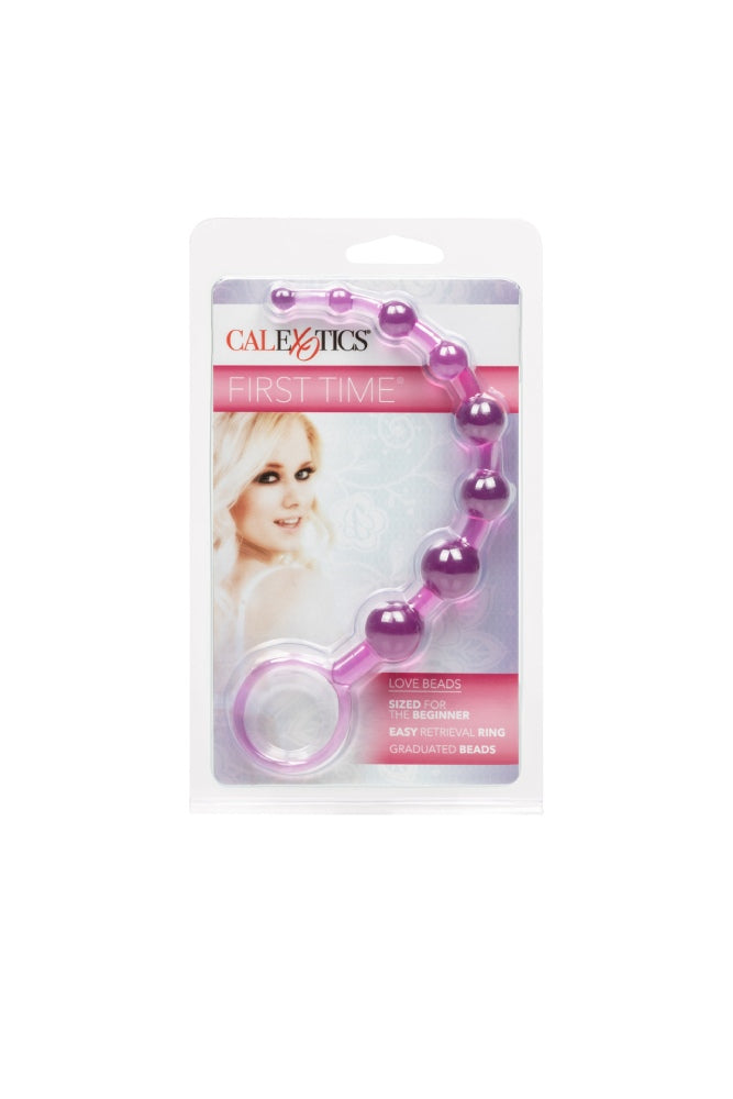 Cal Exotics - First Time - Love Anal Beads - Purple - Stag Shop