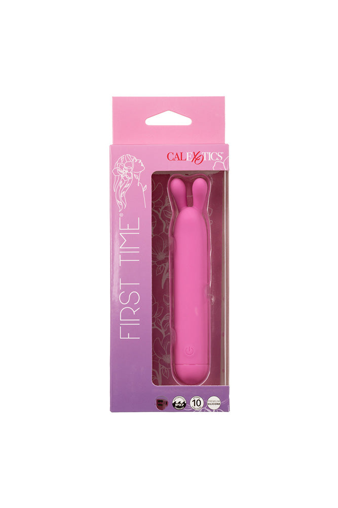 Cal Exotics - First Time - Rechargeable Flicker Bunny Ear Clitoral Vibrator - Stag Shop
