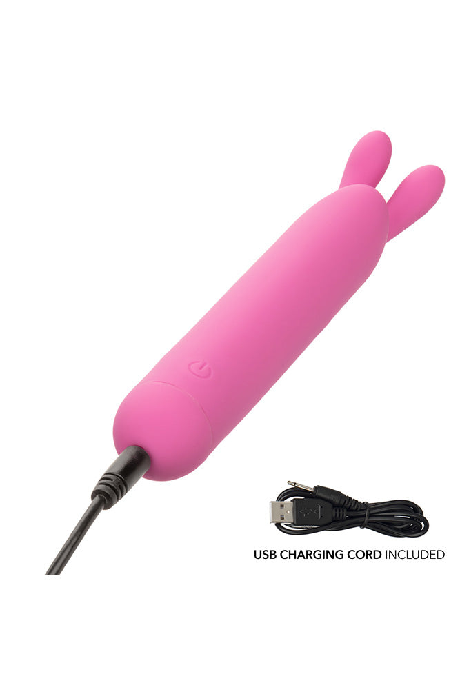 Cal Exotics - First Time - Rechargeable Flicker Bunny Ear Clitoral Vibrator - Stag Shop