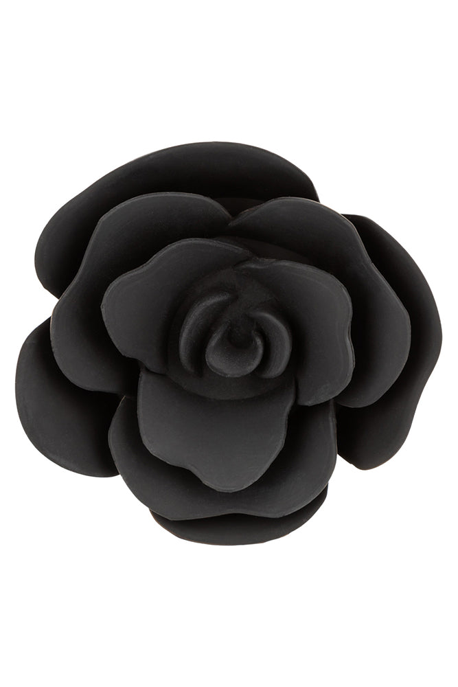 Cal Exotics - Forbidden - Large Rose Silicone Anal Plug - Black - Stag Shop