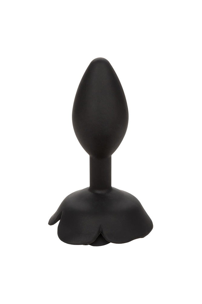 Cal Exotics - Forbidden - Large Rose Silicone Anal Plug - Black - Stag Shop