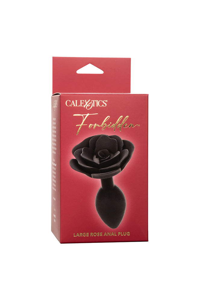 Cal Exotics - Forbidden - Large Rose Silicone Anal Plug - Black - Stag Shop