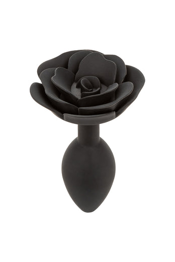 Cal Exotics - Forbidden - Large Rose Silicone Anal Plug - Black - Stag Shop