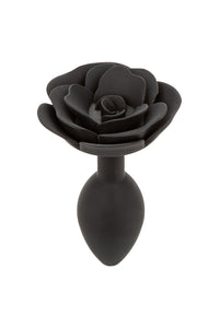 Thumbnail for Cal Exotics - Forbidden - Large Rose Silicone Anal Plug - Black - Stag Shop