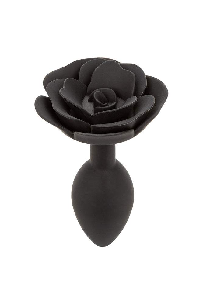 Cal Exotics - Forbidden - Large Rose Silicone Anal Plug - Black - Stag Shop