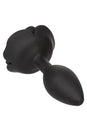 Cal Exotics - Forbidden - Large Rose Silicone Anal Plug - Black - Stag Shop