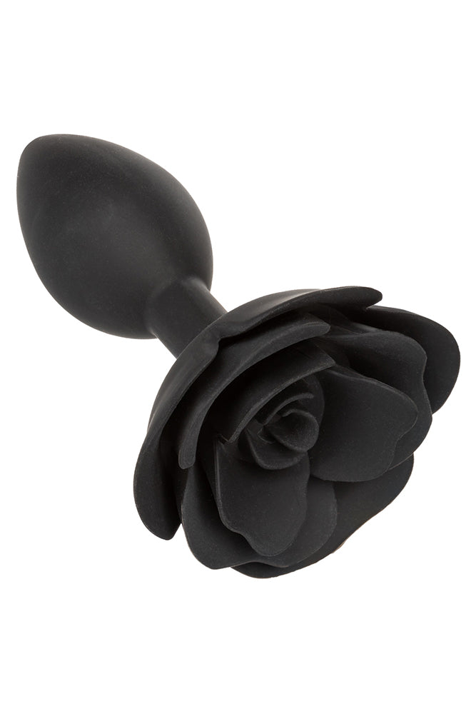 Cal Exotics - Forbidden - Large Rose Silicone Anal Plug - Black - Stag Shop
